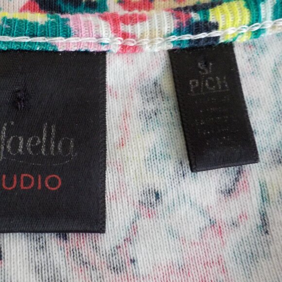 Rafaella Top - Multicolor Vibrant Bright Short Sleeve - Size Small  (591) - Picture 4 of 5